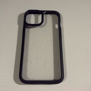 iPhone 14 purple clear case